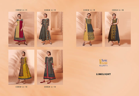 Neha Fashion Lime Light Silk Stylish Printed Designer Kurti Collection