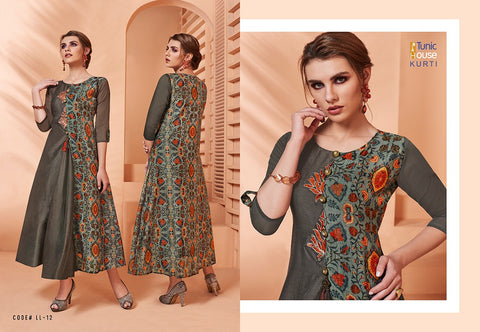 Neha Fashion Lime Light Silk Stylish Printed Designer Kurti Collection