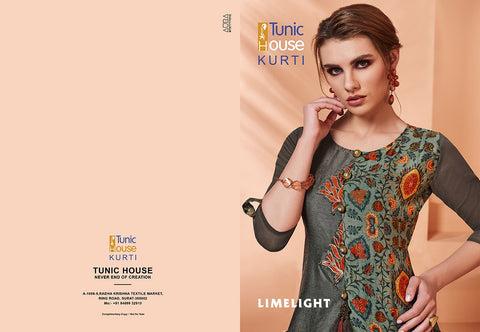 Neha Fashion Lime Light Silk Stylish Printed Designer Kurti Collection
