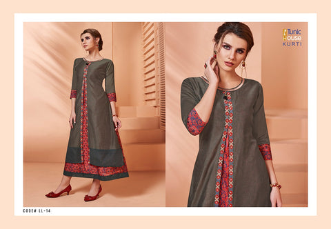 Neha Fashion Lime Light Silk Stylish Printed Designer Kurti Collection
