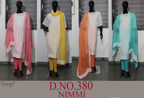 Ganga Suits Nimmi Cotton Printed Button Work Casual Wear Suits