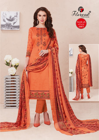 Floreon Trends Launched Nurja Jam Satin Fancy Designer Salwar Suits