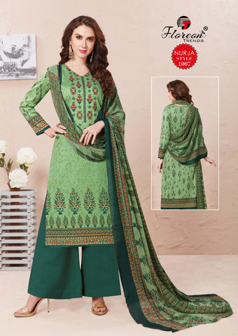 Floreon Trends Launched Nurja Jam Satin Fancy Designer Salwar Suits