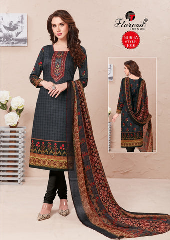Floreon Trends Launched Nurja Jam Satin Fancy Designer Salwar Suits