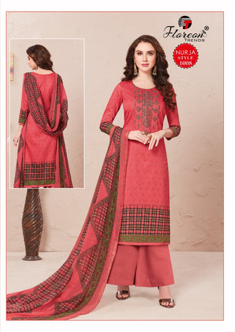 Floreon Trends Launched Nurja Jam Satin Fancy Designer Salwar Suits