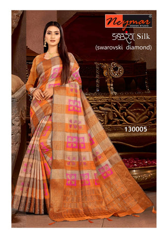Neymar Designs Studio Launched Sabrang Silk Heavy Fancy Printed Fancy Designer Saree