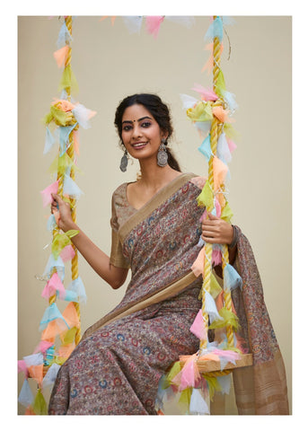Shangrila Presents Niharika Digital Soft Fabric Zari Border Fancy Designer Sarees