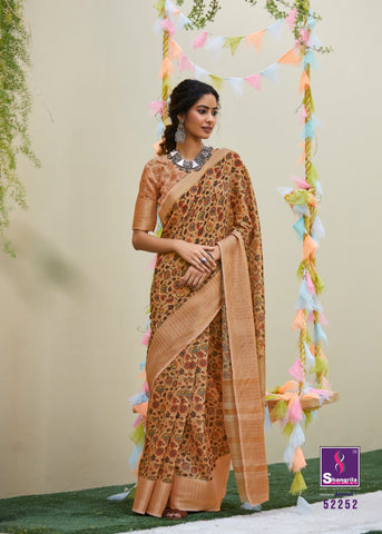 Shangrila Presents Niharika Digital Soft Fabric Zari Border Fancy Designer Sarees