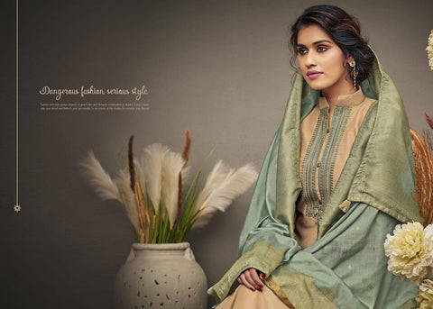 Nishant Fashion Sava  PURE COTTAN Chinon WITH EMBRODIDERY WORK
