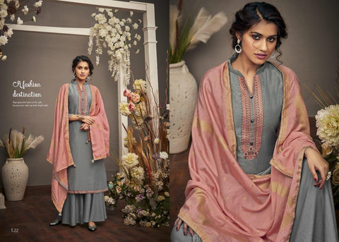 Nishant Fashion Sava  PURE COTTAN Chinon WITH EMBRODIDERY WORK