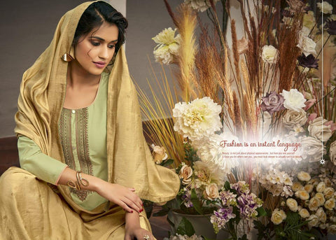 Nishant Fashion Sava  PURE COTTAN Chinon WITH EMBRODIDERY WORK