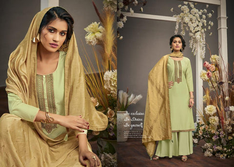 Nishant Fashion Sava  PURE COTTAN Chinon WITH EMBRODIDERY WORK