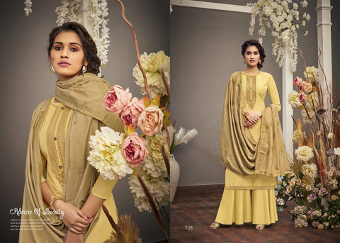 Nishant Fashion Sava  PURE COTTAN Chinon WITH EMBRODIDERY WORK