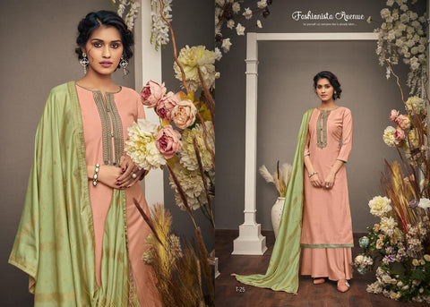 Nishant Fashion Sava  PURE COTTAN Chinon WITH EMBRODIDERY WORK