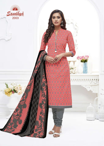 Sandhya Print Presents Odhani Cotton Casual Wear Salwar Suits