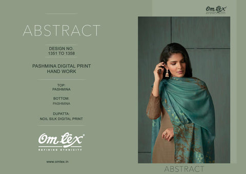 Omtex Launched Abstract Pure Pashmina Printed Fancy Designer Salwar Kameez