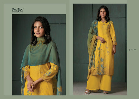Omtex Launched Abstract Pure Pashmina Printed Fancy Designer Salwar Kameez