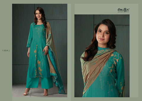 Omtex Launched Abstract Pure Pashmina Printed Fancy Designer Salwar Kameez