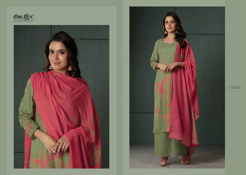 Omtex Launched Abstract Pure Pashmina Printed Fancy Designer Salwar Kameez