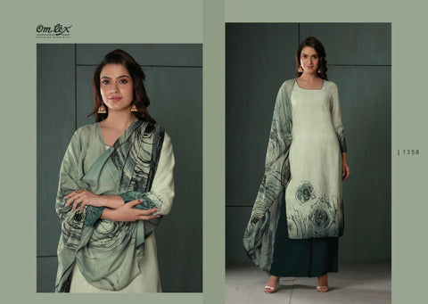 Omtex Launched Abstract Pure Pashmina Printed Fancy Designer Salwar Kameez