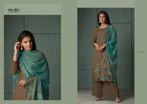 Omtex Launched Abstract Pure Pashmina Printed Fancy Designer Salwar Kameez