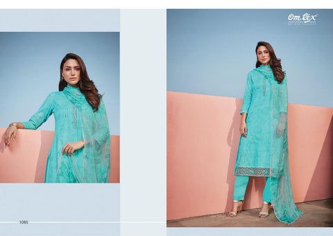 OMTEX AMBER LAWN COTTON DIGITAL PRINT SUIT WITH WORK