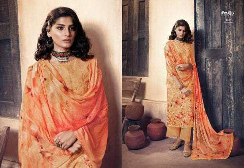 Omtex Presents Bloom Bliss Cotton Printed Embroidery Work Fancy Designer Salwar Kameez