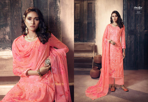 Omtex Presents Bloom Bliss Cotton Printed Embroidery Work Fancy Designer Salwar Kameez