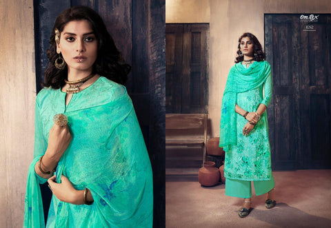 Omtex Presents Bloom Bliss Cotton Printed Embroidery Work Fancy Designer Salwar Kameez
