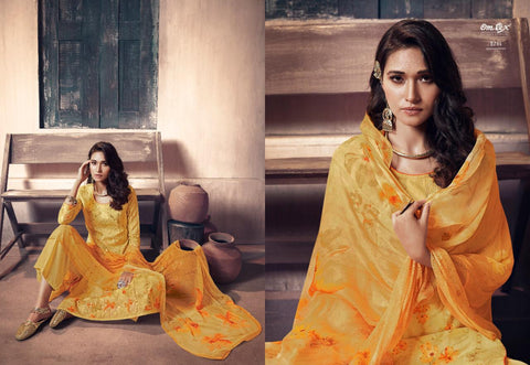 Omtex Presents Bloom Bliss Cotton Printed Embroidery Work Fancy Designer Salwar Kameez