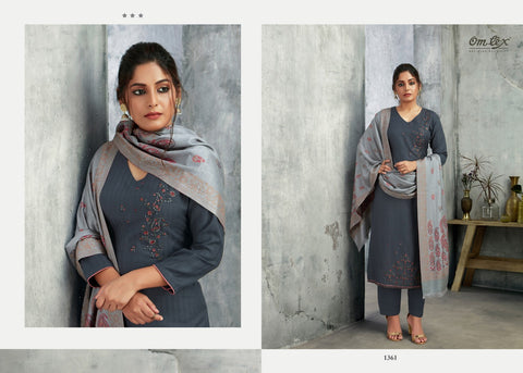Omtex Presents Garnet Pure Pashmina Printed Fancy Designer Salwar Kameez