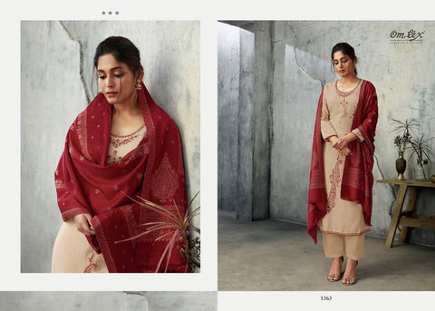 Omtex Presents Garnet Pure Pashmina Printed Fancy Designer Salwar Kameez