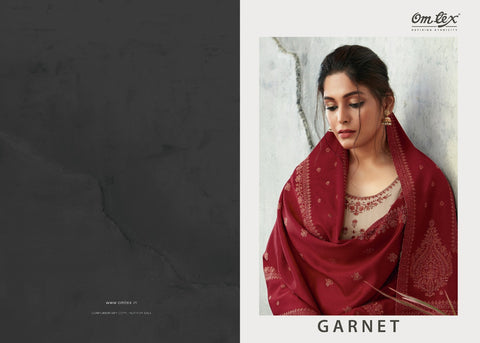 Omtex Presents Garnet Pure Pashmina Printed Fancy Designer Salwar Kameez