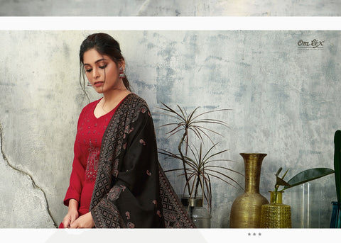 Omtex Presents Garnet Pure Pashmina Printed Fancy Designer Salwar Kameez