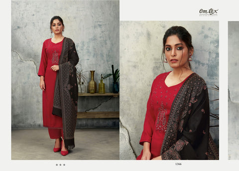 Omtex Presents Garnet Pure Pashmina Printed Fancy Designer Salwar Kameez