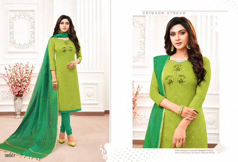 KAPIL TRENDZ BRINGS ORANGE BANARASI JACQUARD BUTTI WITH HANDWORK