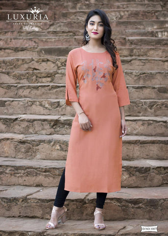 LUXURIA RAYON EMBROIDERY OCEAN VOL 3 FANCY KURTIS
