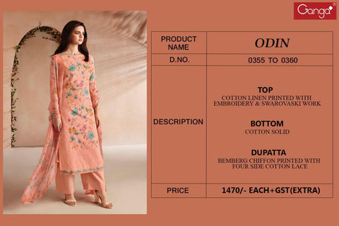 Ganga Odin Pakistani Embroidery Designer Salwar Kameez