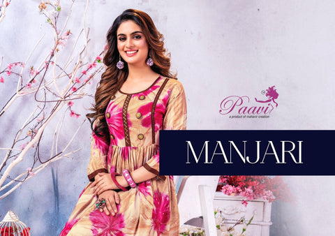 Paavi Creation Presents Manjari  Pakistani Designer Kurtis