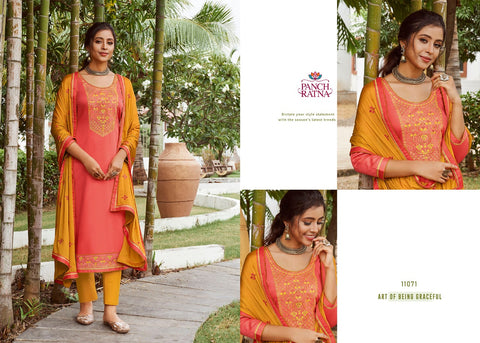 Panch Ratns Launched Celebrate Jam Silk Fancy Designer Salwar Suits