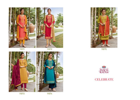Panch Ratns Launched Celebrate Jam Silk Fancy Designer Salwar Suits