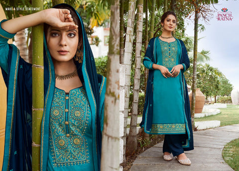 Panch Ratns Launched Celebrate Jam Silk Fancy Designer Salwar Suits