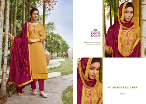 Panch Ratns Launched Celebrate Jam Silk Fancy Designer Salwar Suits