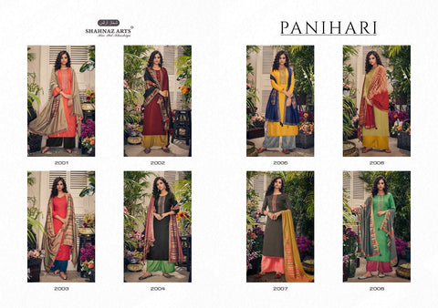 Shahnaz Arts Presents Panihari Pashmina Embroidery Work Fancy Designer Salwar Suits