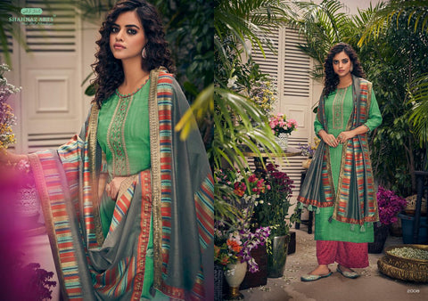 Shahnaz Arts Presents Panihari Pashmina Embroidery Work Fancy Designer Salwar Suits