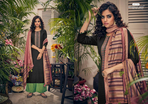 Shahnaz Arts Presents Panihari Pashmina Embroidery Work Fancy Designer Salwar Suits