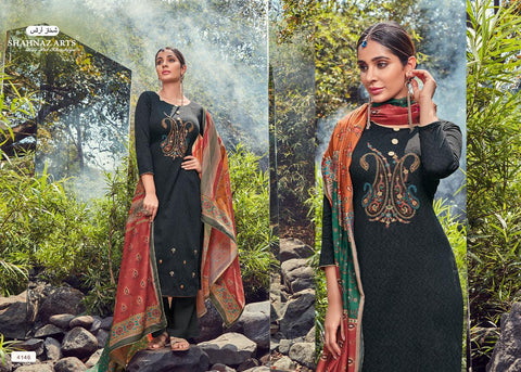 SHAHNAZ ARTS PANIHARI VOL.4 JAM COTTON SALWAR SUIT WITH EMBROIDERY