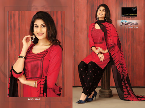 Manjeera Presents Parampara Rayon Patiyala Type Fancy Designer Kurtis Collection