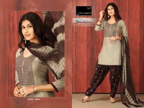 Manjeera Presents Parampara Rayon Patiyala Type Fancy Designer Kurtis Collection