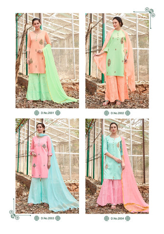 Parra Studio Shehnaz Pure Viscose Stylish Designer Kurti Collection With Sarara